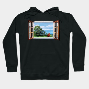 Cardinal In The Window Hoodie